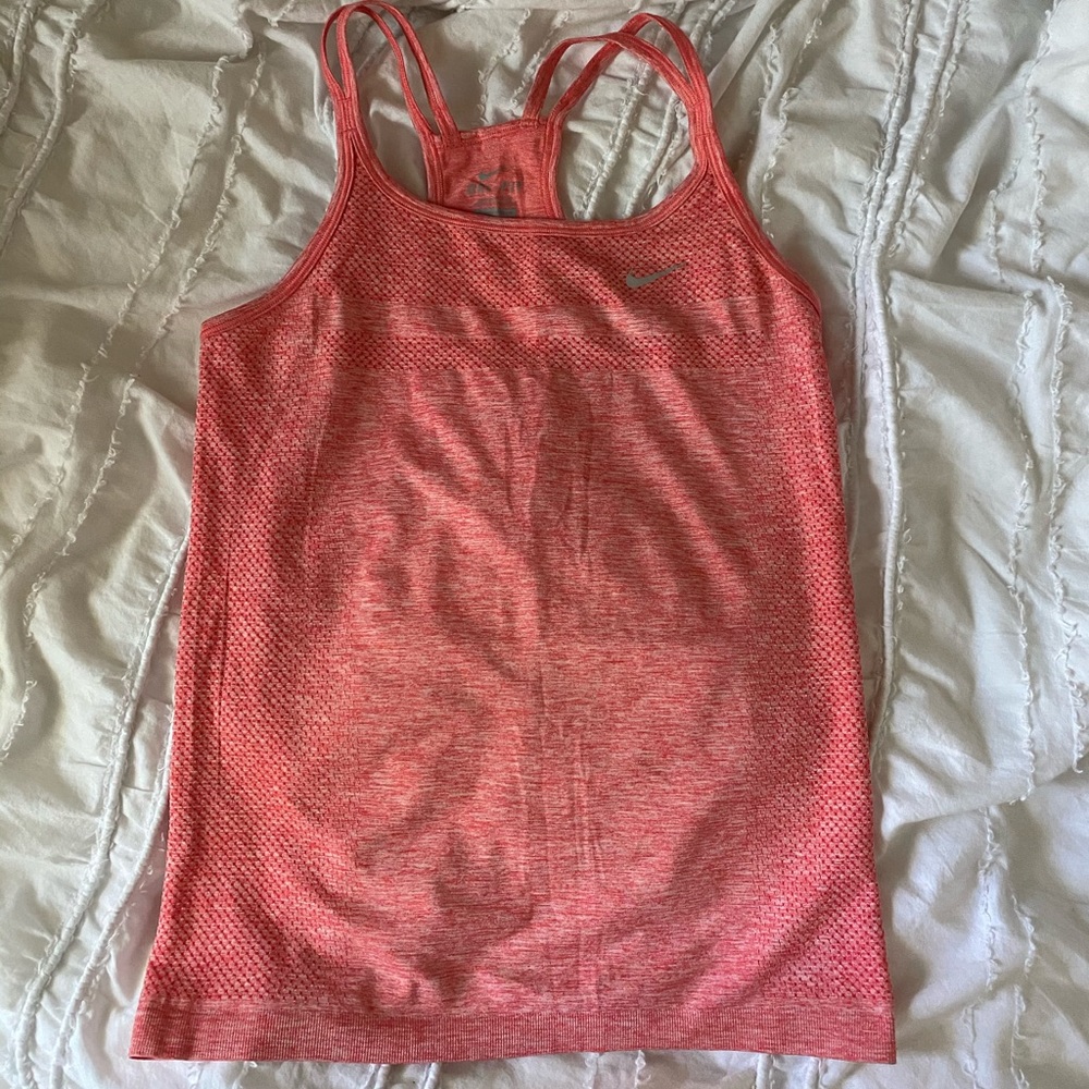coral nike running tank